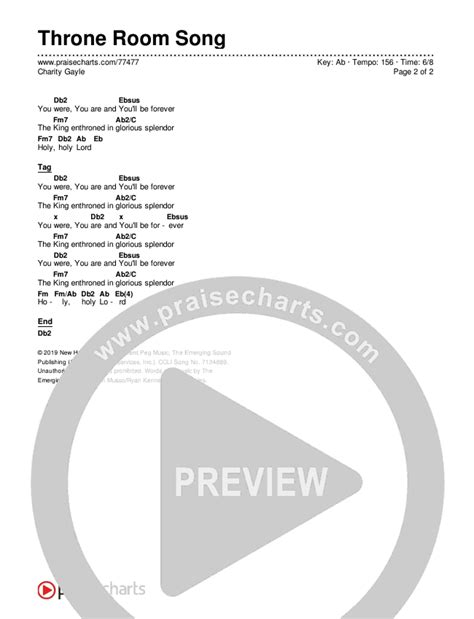 throne room charity gayle lyrics and chords